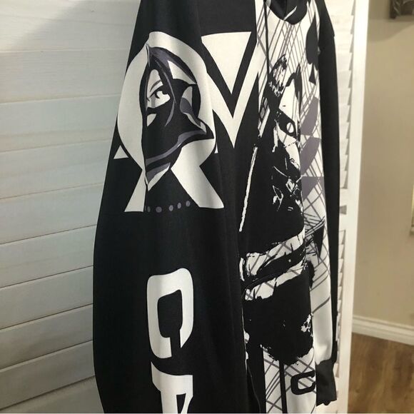 Marvel Cayde Skull Hoodie Black White Long Sleeve Size Small - Picture 7 of 9